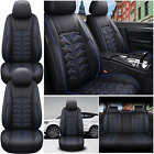 Luxury Leather Front Rear Car Seat Covers 5-seats Cushion Full Set Universal