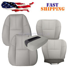For 07-14 Chevy Tahoe Gmc Sierra Driver Passenger Bottom Top Seat Cover Gray