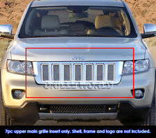 Fits 2011-2013 Jeep Grand Cherokee Upper Stainless Chrome Mesh Grille Insert