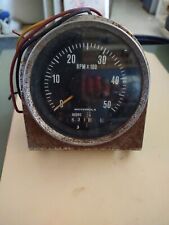 Vintage Motorola Alternator Tachometer 12v 5000 Rpm Wmounting Bezel