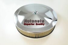 14 Round Muscle Car Chrome Air Cleaner Breather Street Hot Ratrod Recessed Drop