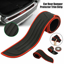 Rubber Car Rear Bumper Protector Trim Strip Trunk Sill Guard Scratch Pad Cover