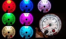 3-34 Tachometer Chrome White Face 7 Color Led With Programmable Shift Light