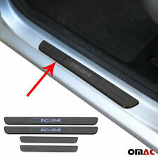 Illuminated Car Door Sill Cover Guard For Land Rover Dark Brushed Chrome Steel