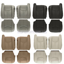 4pcs For 2003 2004 2005 2006 Chevy Silverado Gmc Sierra Front Leather Seat Cover