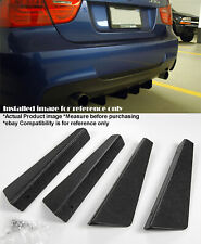 Black 4 Pieces 12 X 2.87 Abs Textured Rear Bumper Diffuser Shark Fin For Ford