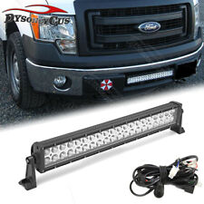 Bumper 22 Inch Led Fog Light Bar 126w Wire Kit For 2009-2014 Ford F-150 Truck