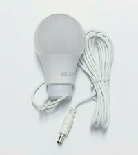 12v 7w Hanging Led Light Bulb White With 2.1mm Male Dc Plug 12 Volt 9.8ft Wire