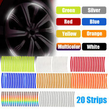20xset Luminous Strip Trim Car Tire Rim Wheel Hub Sticker Decal Car Accessories