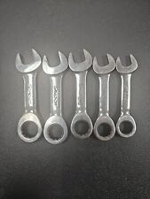 Snap On - Oxkrm705 5pc Metric 0 Offset Stubby Ratcheting Combination Wrench Set