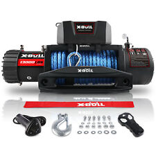 X-bull Electric Winch 13000lbs Synthetic Rope 12v Truck Towing Trailer 4wd 4x4