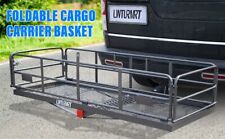 500lbs Folding Trailer Hitch Mount Cargo Basket Luggage Rack Carrier For Suv Car