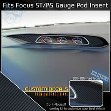 For 2013-2018 Ford Focus St Rs Psi Gauge Pod Insert Decal - Matte Carbon Fiber