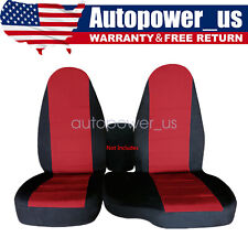 2pcs For 98-2003 Ford Ranger Front 6040 High Back Bench Seat Cover Black Red