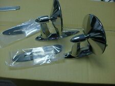 Universal Chrome Metal Rear View Mirrors.fender Or Door Mount With Hardware Kit.