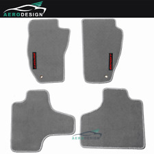 For 08-13 Jeep Liberty Grey Floor Mat Carpet Nylon Front Rear Set With Red Sport
