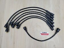 Chevy 216 235 7mm Cloth Covered Spark Plug Wire Set Vintage Wires Inline 6 Blue