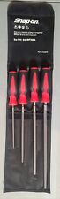 New Snap-on Tools Red 4pc Instinct Soft Grip Handle Round File Set Sghbf200a