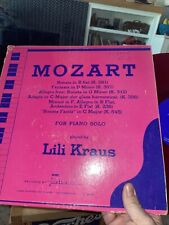 Lili Kraus Mozart Piano Solos Lp Vinyl Album Ep-3004 1953 Rare Htf Red Wax
