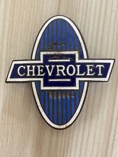 Vintage 1929-32 Chevrolet Radiator Logo Emblem Enamel Metal Rare Chevy Gm