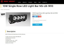 10 Inch 40 Watt Single Row Led Light Bar Nssc Ns-lb-1r10 1
