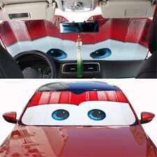 1pc Red Foils Cartoon Car Front Window Windscreen Cover Sun Shade Big Eyes Visor