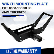 13000lbs Foldable Winch Mount Mounting Plate Hitch Receiver For Suv Atv 4wd