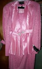 New Giovanna 2 Piece Suit Size 24 Orchid Pink Pleated Skirt Jacket With Tags