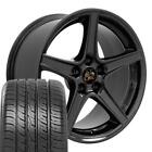 18 Inch Black Wheels Tires Set Fits Ford Mustang Saleen Style Rims