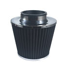 3 Black 76mm Inlet Cold Air Intake Cone Replacement Quality Dry Air Filter