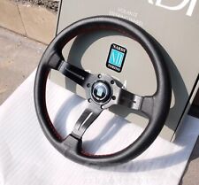 330mm 13 Nardi Perforated Leather Mid-deep 50mm 2 Racing Sport Steering Wheel