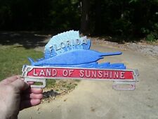 1950s Antique Florida License Plate Topper Vintage Chevy Ford Hot Rod Harley 55