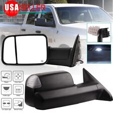 Pair For 2009-2016 Dodge Ram 1500 Truck Tow Mirrors Power Heated Led Turn Signal