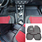 Auto Floor Mats For Leather Liners Black Heavy Duty All Weather For Car 5pcs Set