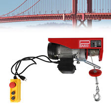 110v Electric Hoist Winch Portable Electric Winch 1763lbs Wire W Remote Control