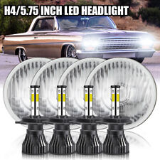 For Chevy Impala El Camino 2pair 5.75 5 34 Led Headlights Hilo Sealed Beam