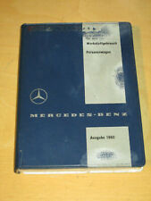 Table Book Mercedes 1960 - 180 -190 - 220 - 300 D - 300 Sl - Original