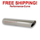 Stainless Steel Rolled Edge Exhaust Tip 2.25 Inlet - 3 Outlet - 16 Long