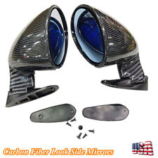 2 X Carbon Fiber Look Car Side Mirrors Rearview Mirrors Kit Vintage Sport Style