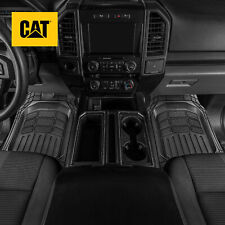 Cat 3pc All Weather Truck Floor Mats Liner Set - Flex Tough Rubber Deep Channe