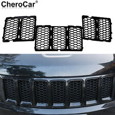 Front Grille Inserts Mesh Honeycomb Cover For 2014 Jeep Grand Cherokee Black G