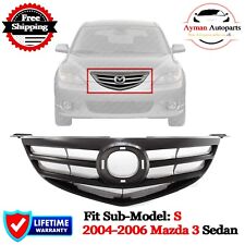 New Grille Assembly For 2004-2006 Mazda 3 Sedan Black Shell And Insert Ma1200171