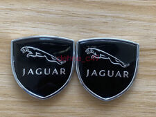 2pc For Jaguar Vip Black Metal Side Rear Car Sticker Fender Emblem Badge 3d