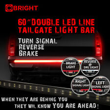 60 Led Tailgate Light Bar Turn Signal Reverse Brake Glow Pickup Truck Bed