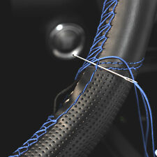 Blue 15 Diy Leather Car Steering Wheel Cover Needle Thread Anti-slip Universal