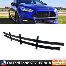 For Ford Focus St 2015-2018 Front Bumper Lower Grille Grill Gloss Black