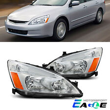 For 2003-2007 Honda Accord Sedancoupe Chrome Headlight Oe Style Headlamps Pair