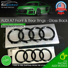 Audi A7 Rings Front Grill Rear Curve Trunk Emblem S7 Rs7 Gloss Black Logo Oe Set