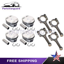 Pistons Rings Connecting Rod Kit Fit Buick Chevrolet Gmc Saturn 2.4l