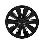 Wheel Rim Cover Hub Caps Abs 16 Black 4 Pcs Classic For Volkswagen Jetta